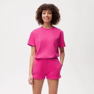 PANGAIA 365 Drawstring Shorts—flamingo pink